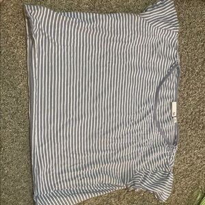 H&M Blue and White Striped Top